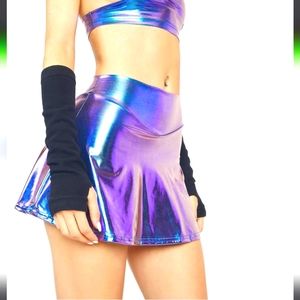 NEW WITH TAGS Aqua Fairy Type Holographic Skort Size Small